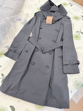 New Burberry Amberford Trench Coat black Color size US6/UK8